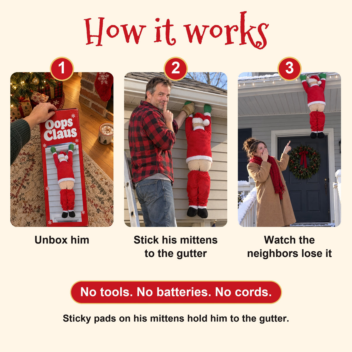 OopsClaus™ – The Hanging Santa With Falling Pants