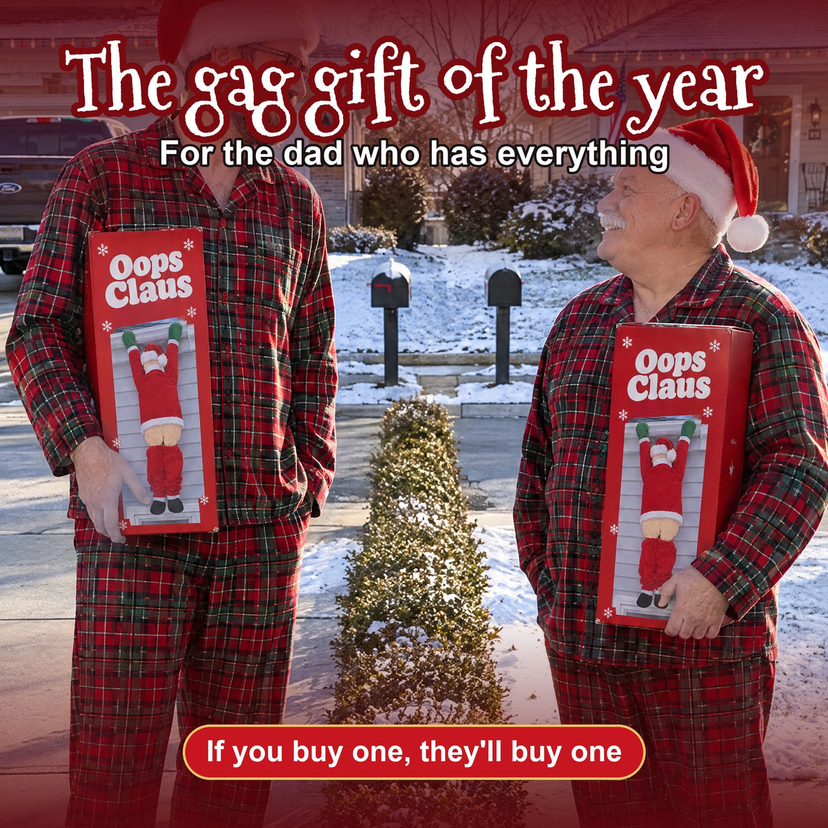 OopsClaus™ – The Hanging Santa With Falling Pants