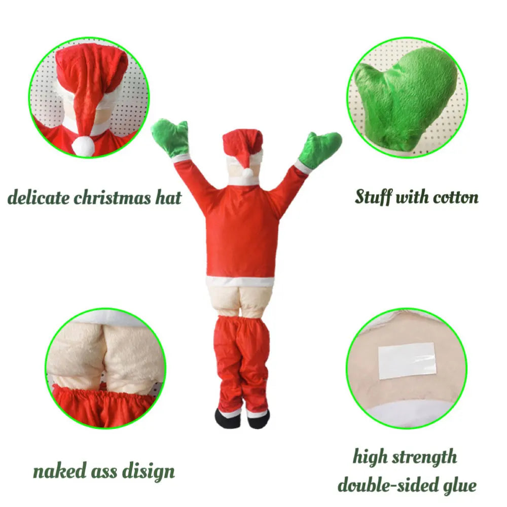 Outdoor Hanging Climbing Santa Claus Christmas Decoration